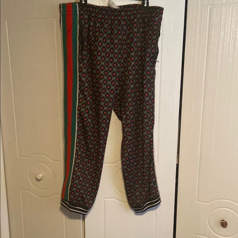 Gucci Logo Pants with Striped Side